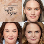 LAURA GELLER NEW YORK Award-Winning Baked Balance-n-Brighten To Go Color Correcting Powder Foundation - Fair - Buildable Light to Medium Coverage - Demi-Matte Natural Finish