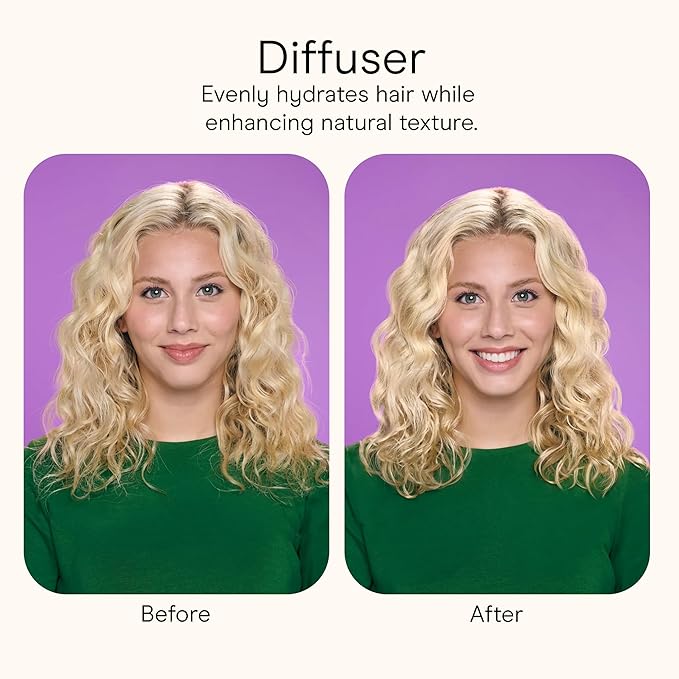 Infiniti PRO CONAIR Steam Therapy Hair Steamer, Portable Hair Steamer with 7" Diffuser Attachment, 30-Second Heat-Up, Penetrating Steam Helps Detangle, Reshape, and Volumize Curls, Blue