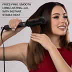 CHI Lava TriLume Heated Brush, Triangle-Shaped Comb for Natural Waves & Volume, Easy & Gentle Root Access, Reduces Frizz & Increases Shine