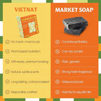 Turmeric, Tea Tree & Ginger Soap Bar (Pack of 3) – 2-in-1 Cleansing & Refreshing, Cold Process Handmade Bar with Essential Oils, Gentle Body Soap for Daily Use