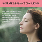 Eve Hansen Organic Rose Water Spray for Face | Huge 8 oz Moroccan Rosewater Face Toner and Makeup Setting Spray | Soothing Neck and Face Mist to Reduce Eye Puffiness, Dark Circles and Redness