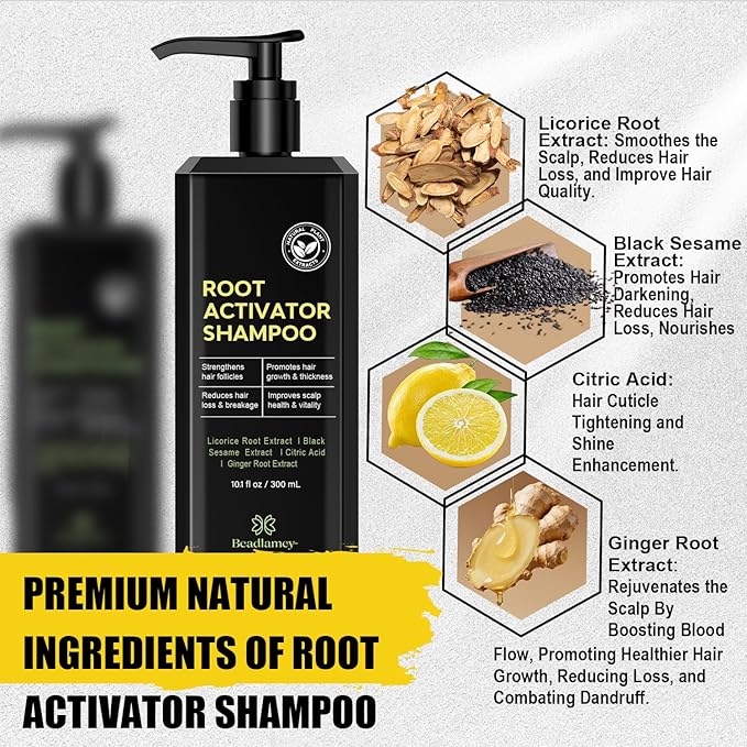 Root Activator Shampoo and Conditioner for Men: Hair Growth Set for Hair Loss and Thinning Hair