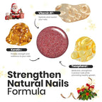 Beetles Glitter Nail Polish Set, 6 Color Silver Pink Gold Red Brown Black Quick Air Dry Nail Polish Natural Elegant Nail Lacquer Manicure DIY Nail Art Salon Christmas Gifts For Women