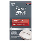 Dove Men+Care Body Soap and Face Bar More Moisturizing Than Bar Soap Deep Clean Effectively Washes Away Bacteria, Nourishes Your Skin 3.75 Ounce (Pack of 6)