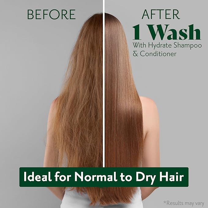 Herbatint Hydrate Shampoo - Deep Hydration & Protection - Restores Softness & Shine - Shields Against Pollution - Free of Parabens - Infused with Maca - 8.8 fl oz