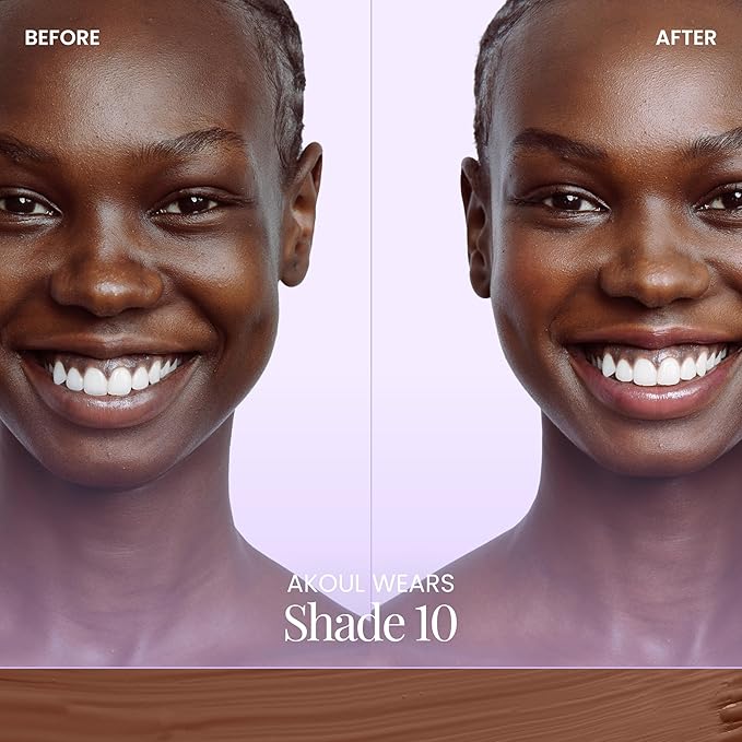 Naked Sundays BeautyScreen™ SPF 50 Peptide Foundation Tint – Tinted Sunscreen & Skincare Makeup with Zinc Oxide, Niacinamide – Lightweight Natural Coverage, 10 Deep Neutral, 1.01 oz