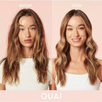 OUAI Medium Hair Bundle - Anti-Frizz Crème, Shampoo, and Conditioner (3 Count: 6 Oz/ 10 Oz/ 10 Oz)