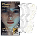 Glitter Freckles Face Tattoo, 30PCS Body Glitter Temporary Tattoos Sparkle Patches for Women, Waterproof Fake Freckles,Festival Rave Outfits Festival Decorations (Gold & Silver)