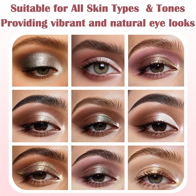 UCANBE 8 Color Matte Sparkling Shimmer Baked Eyeshadow Palette – Highly Pigmented, Smooth & Blendable Formula with Neutral & Earthy Tones for Everyday & Dramatic Eye Makeup Pallet