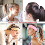 72PCS Hair Ties No Damage & Ponytail Holders,Hair Bands for Women's Hair, Nylon Hair Elastics Set(1.6in Spring)