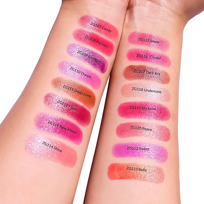 Red Lipstick Moisturizing for Women Shimmer Tinted Lip Balm Hydrating Nourishing Lip Gloss Vegan& Cruelty Free Lip Makeup, ZG108 Passion