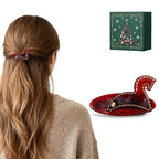 2026 Italian Original Handmade Hair Barrette, Christmas Hair Clip for Women, Plant-Based Acetate France Barrette for Birthday Girls, Durable Styling Hair Accessories for Girls-Steed Whisper