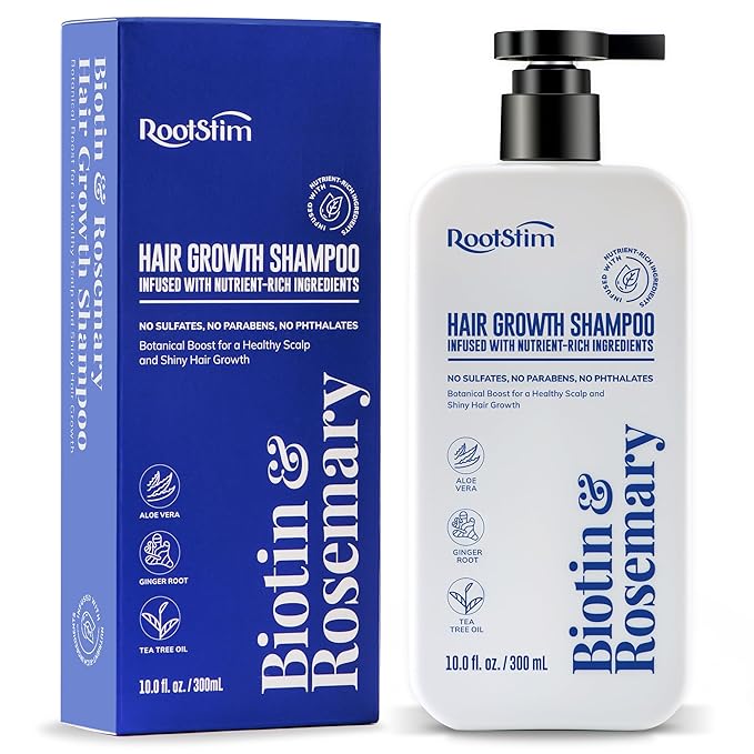 Biotin & Rosemary Shampoo for Hair Growth: Hair Loss Shampoo for Thinning Hair Infused with Nutrient Rich Ingredients for Hair thickening Sulfate Free 10 fl oz