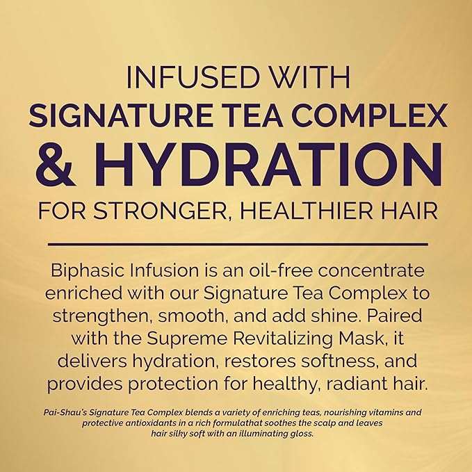 Pai-Shau Biphasic Infusion and Supreme Revitalizing Mask - Oil-Free Hair Rejuvenating Serum and Repairative Hair Treatment Suitable for All Hair Types