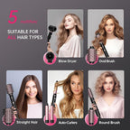 SKIMI 110,000 RPM Brushless Motor Hair Dryer Brush - 5 Muti-Styler for Fast Drying, Curling, Volumizing & Straightening | High-Speed Hot Air Brush for All Hair Types (Black & Rose Gold)