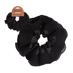 Kitsch Pleated Scrunchie for Women - No Crease Hair Ties No Damage, Stylish and Comfortable Fabric Ponytail Holders for Everyday Hairstyles & Spooky Season Looks | Ideal Gifts for Women - 1pc