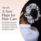 Kitsch x Star Wars R2-D2 & Stormtrooper Scrunchies for Women- Softer Than Silk Scrunchie - No Crease Hair Ties - Perfect For Day And Night Creaseless Hair Accessories for Girls | Ideal Gifts for Women