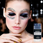 MEICOLY Black Face Body Glitter Stick,Hair Glitter Stick for Women,Sparkle Chunky Glitter Makeup,Waterproof Face Glitter for Party Rave Festival