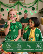 6PCS Green Face & Body Glitter Gel Kit - Holographic Chunky Sequins for Festival, Rave Accessories | Green Face Paint for Women, Kids Sparkling Makeup | Easy to Apply & Wash Off