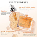 1% Retinol Face Oil with Firming, Smoothing & Glowing– Retinol Serum for Face, Lightweight Squalane Facial Oil for Fine Lines, Texture & Anti-Aging, Gentle for All Skin 1.01 fl oz