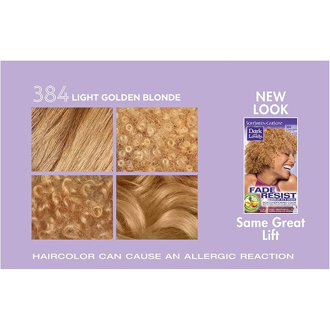 SoftSheen-Carson Dark and Lovely Fade Resist Rich Conditioning Color, Light Golden Blonde 384
