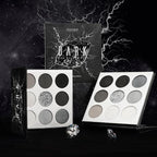 docolor Eyeshadow Palette 9 Colors Black Eyeshadow Gemstone Shadow Palette Highly Pigmented Mattes Shimmers Smokey Glitter Cream Colorful Powder Blendable Long Lasting Waterproof Makeup Palette