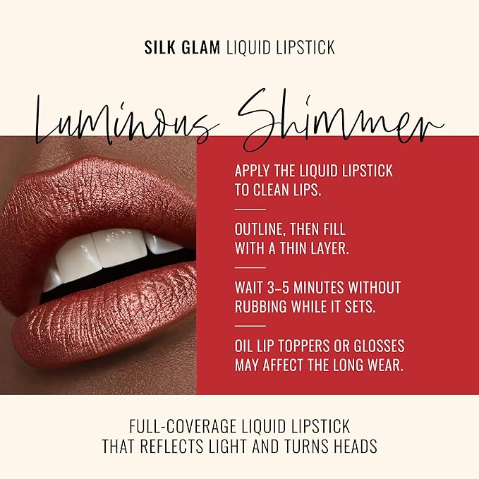 Runway Rogue Silk Glam Liquid Lipstick, Long Wear Frosted Rich Golden-Bronze Lipstick, ‘Film Noir’