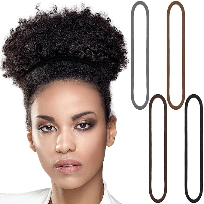 Dingion 80 Count Extra Long Hair Tie for Thick and Curly Hair Elastic Ponytail Holders for Women No Metal Bands Accessories(Multi Color)