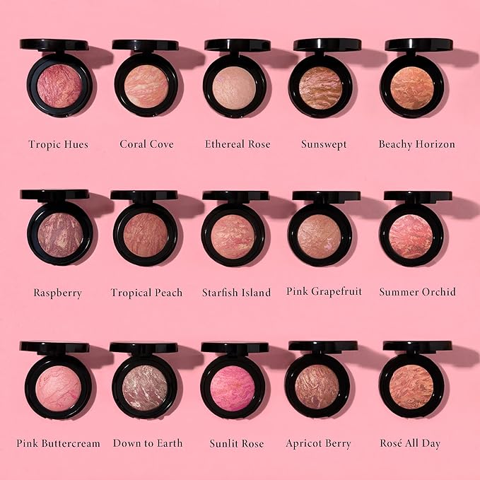 LAURA GELLER NEW YORK Baked Blush-n-Brighten Marbleized Blush - Apricot Berry & Angled Brush 2pc Set