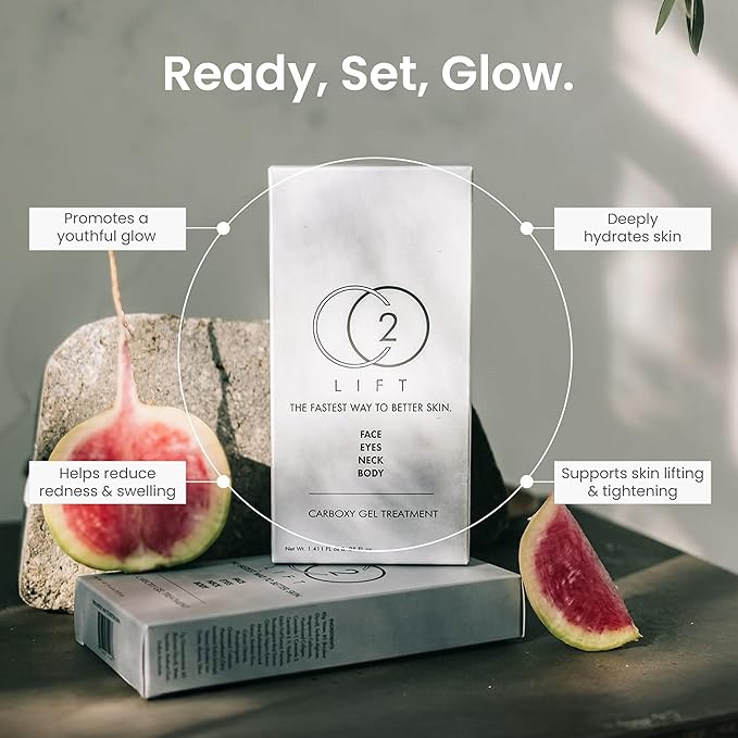 CO2Lift Carboxy Gel Treatment – 2-Pack CO2 Lifting Facial Mask for Puffy Eyes, Wrinkles, Dark Circles, Hydrating, Brightening, Tightening Anti-Aging Skincare