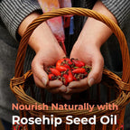 Rosehip Seed Oil - 8 Fl Oz - 100% Pure & Natural Cold Pressed Premium Grade. for Face, Skin Care, Hair Care, Gua Sha Massage, Fast Absorbing and Light Weight Oil