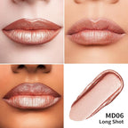 Oulac Bronzy Pink Lipstick for Women, Metallic Shine Liqiud Lip Gloss, Lip & Eye 2 IN 1, Long Lasting Waterproof Lipstick, Oil-Based Formula, Transfer Pfoof, Vegan MD06