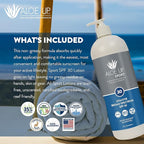 Aloe Up Sport Sunscreen Lotion SPF 30 - Broad Spectrum UVA/UVB Sunscreen Protector for Face and Body With Hydrating Aloe Vera Gel Non-Greasy No White Cast Reef Safe Fragrance-Free - 32 Oz.