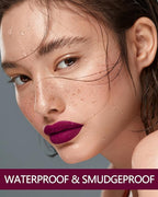 MAKI YIKA Dark Purple Lipstick for Women Color Stay Long Lasting Lipsticks, No Smudge Purple Matte Liquid Lipstick Transferproof Cruelty-Free Lip Color, In Charge