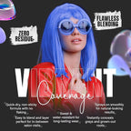 Herbishh Koloret Pastel Blue Hair Tint Spray (69g), Washable Temporary Color Mist for Light & Dark Strands, Quick-Dry, Non-Sticky, Travel-Friendly Root Touch Up for Women