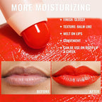 Oulac Coral Red Lipstick - Moisturizing Lipstick Tinted Lip Balm for Dry Lips | Vibrant Bright Red Lip Crayon & Blush - Lip Colour and Cheeks Makeup | 2.48g, Bloom Bloom (03)