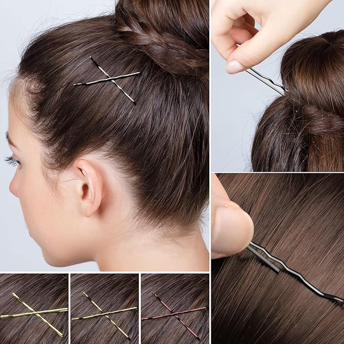 200PCS 2.4Inch Bobby Pins Multi color,Pain-Free Bobby Pins for All Hair Types,Hair Pins for Women Girls,Hairpins for Buns with Box(Multicolor)