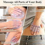 2Pcs Meridian Massage Brush, Upgrade Pro Meridian Brush for Belly, Beauty Salon Professional Custom Meridian Brush, Full Body SPA Massager Relaxation, Acupressure Meridian, Scalp Massage (Clear)