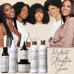 BASK & LATHER Strengthen Shampoo & Replenish Conditioner Set – Natural Hair Growth & Repair Duo, Sulfate-Free, Silicone-Free, Paraben-Free, Hydration, Elasticity & Shine, 8 oz each