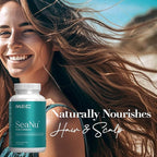 IVL - SeaNu Hair Vitamins Supplements - Hair Strength, Strand Thickness, Hair Growth - with Biotin, Vitamin B3, Zinc, Saw Palmetto Berry Extract, Green Lipped Mussel - (6 Pack)