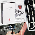 3 Swords Germany - brand quality 7 piece manicure pedicure grooming kit set for professional finger & toe nail care scissors clipper fashion leather case in gift box, Made by 3 Swords Germany (6318)