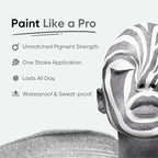 Blue Squid PRO Metallic Silver Face Paint Stick - Waterproof Silver Body Paint Adults & Kids Eye Black Baseball, Eyeblack Softball -Hypoallergenic Twist-Up Non-Toxic Makeup Stick Cosplay, Sports & SFX