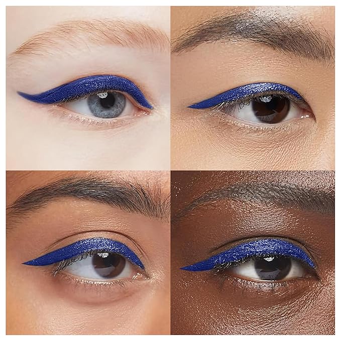 Liquid Eyeliner - Hypoallergenic Eyeliner with Fine Brush Tip, Long-Lasting Waterproof Eye Liner - Cruelty-Free, Vegan, Hypoallergenic, Gluten-Free, Smooth Application Liquid Eye Liner, Blue 2mL