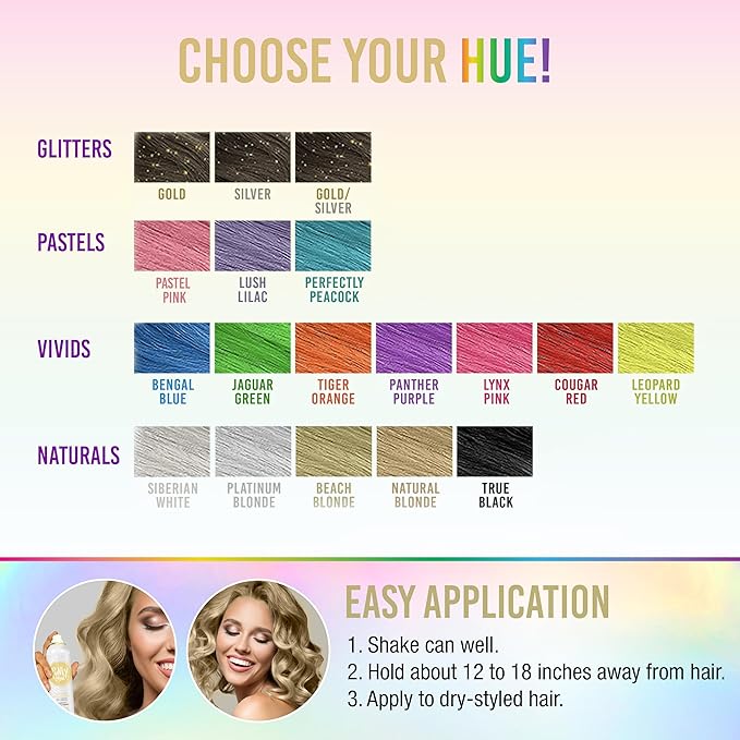 Punky Temporary Hair Highlight Spray, Beach Blonde, 3.5 oz, 1-Pack