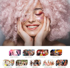 6 Pcs Clear White Face Body Glitter Gel，Holographic Chunky Sequins Body Glitter Paint for Party Singer Concerts Music Festival Rave Accessories for Girls Women Face Body DIY Sparkling Makeup