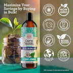 GuruNanda CocoMint Oil Pulling Mouthwash for Complete Oral Hygiene, 7 Essential Oils & Vitamins for Happy Teeth & Gums & Fresh Breath, with 2 Toothbrushes & Tongue Scraper, Alcohol-Free, 6X8 oz