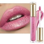 Metallic Liquid Lipstick Nude Maube Pink– High Pigment Long-Lasting Waterproof Shimmer Lip Gloss, Non-Sticky, Smudge-Proof, Party & Daily Wear (Light Up)