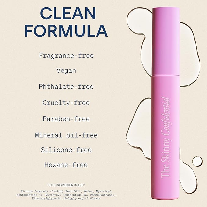 The Skinny Confidential Brow Peptide Eyebrow & Eyelash Styling Serum – Refine Your Brows with All Day Hold - Lightweight & Non-Greasy Brow & Lash Styling Serum