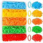 Elastic Hair Bands, YGDZ 5 Colors 600 PCS Mini Rubber Bands for Hair with Organizer Box, Hair Accessories for Toddler, Girl, Baby, Rainbow Color