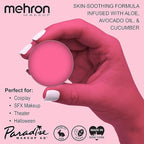 Mehron Makeup Paradise Makeup AQ Refill Size | Stage & Screen Performance, Face & Body Painting, Beauty, Cosplay, and Halloween | Water Activated Face Paint, Body Paint .25 oz (7 ml) (LIGHT PINK)